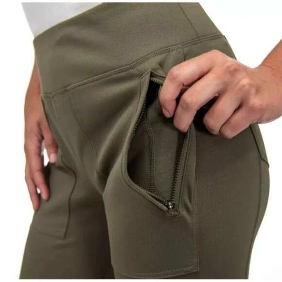 Ridgecut Toughwear Work Leggings Pants Women's XL Olive Pull On Stretch Utility - Picture 4 of 9